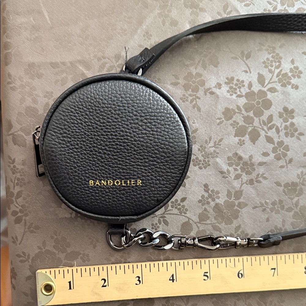 Bandolier black crossbody strap with coinbag
